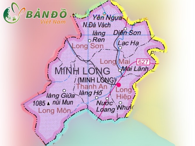 Bản đồ hành chính Huyện Minh Long