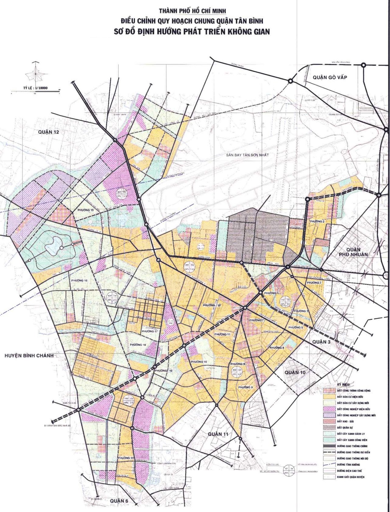Bản đồ điều chỉnh quy hoạch chung Quận Tân Bình
