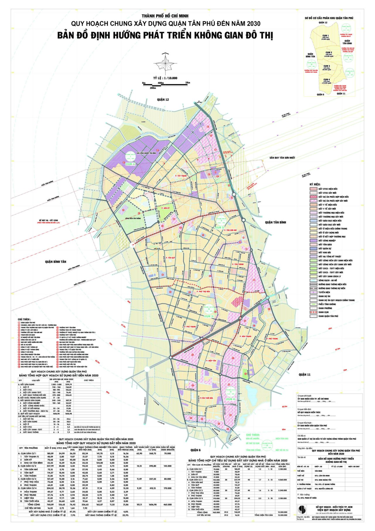 Bản đồ quy hoạch xây dựng Quận Tân Phú đến năm 2030