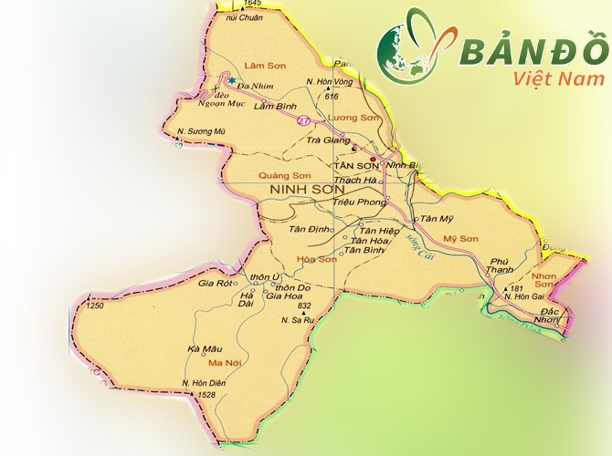 Bản đồ các xã tại Huyện Ninh Phước