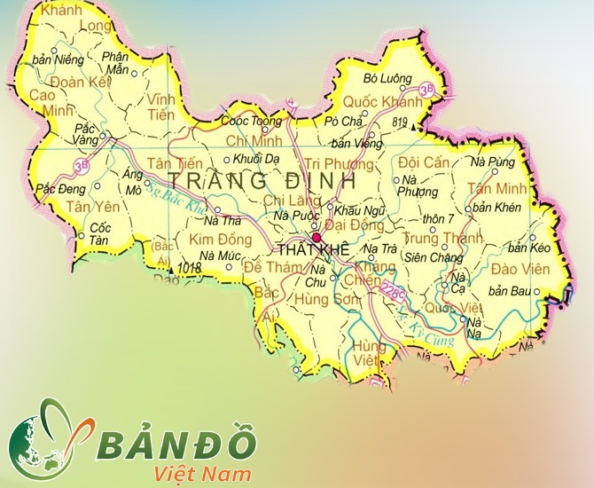 Bản đồ hành chính huyện Tràng Định