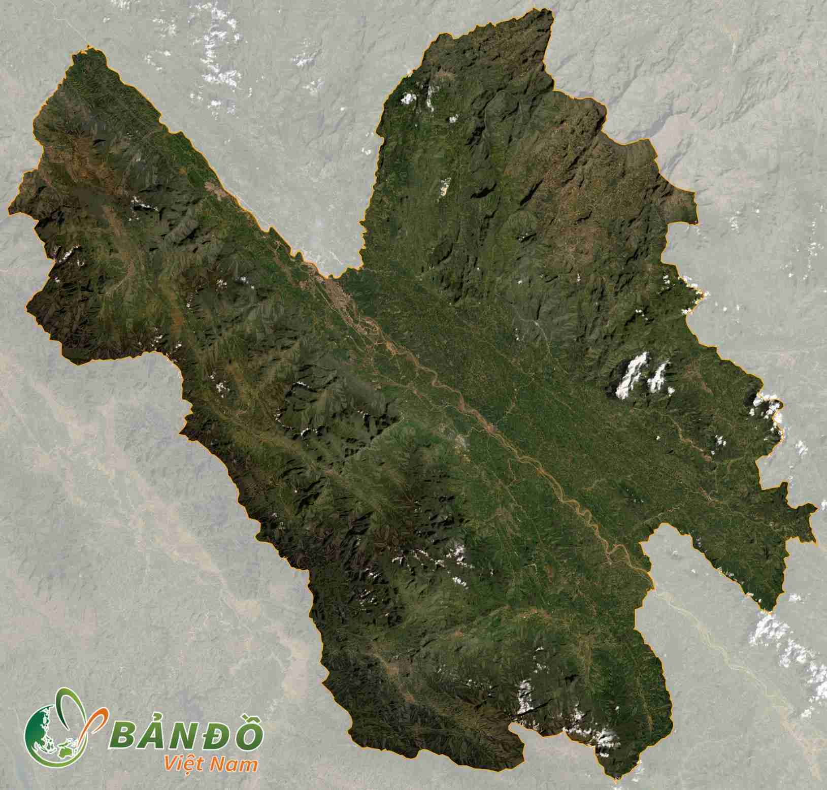 Bản đồ Tỉnh Lào Cai ở trên vệ tinh