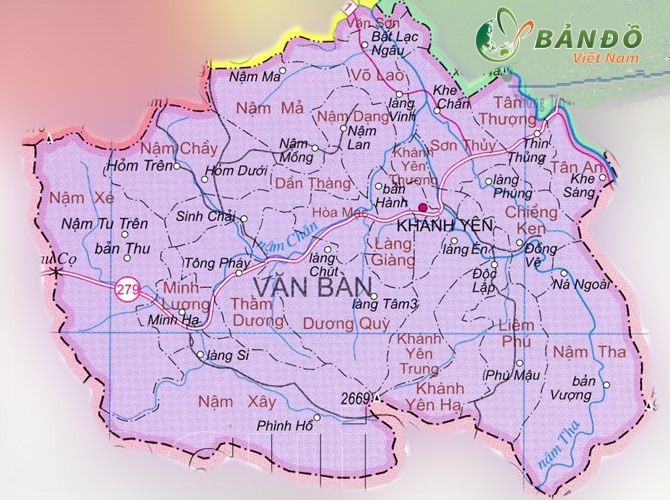 Bản đồ hành chính huyện Si Ma Cai