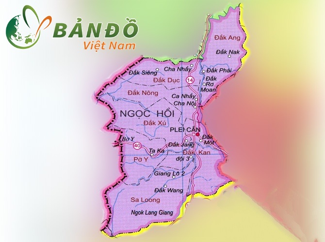 Bản đồ hành chính huyện Ngọc Hồi
