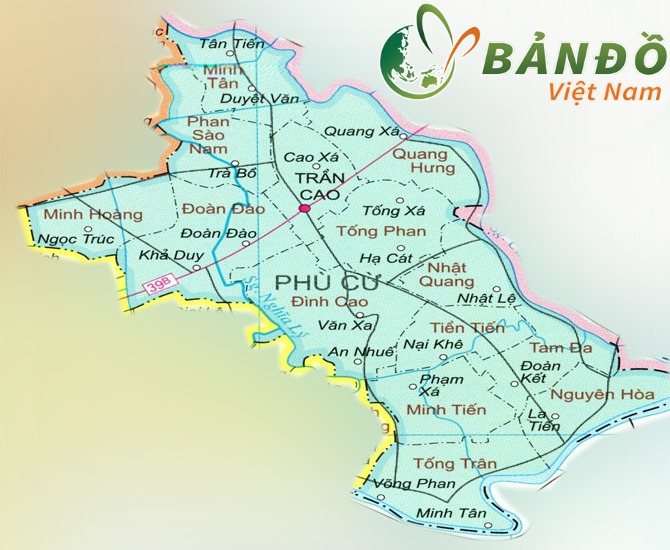 Bản đồ hành chính huyện Phù Cừ