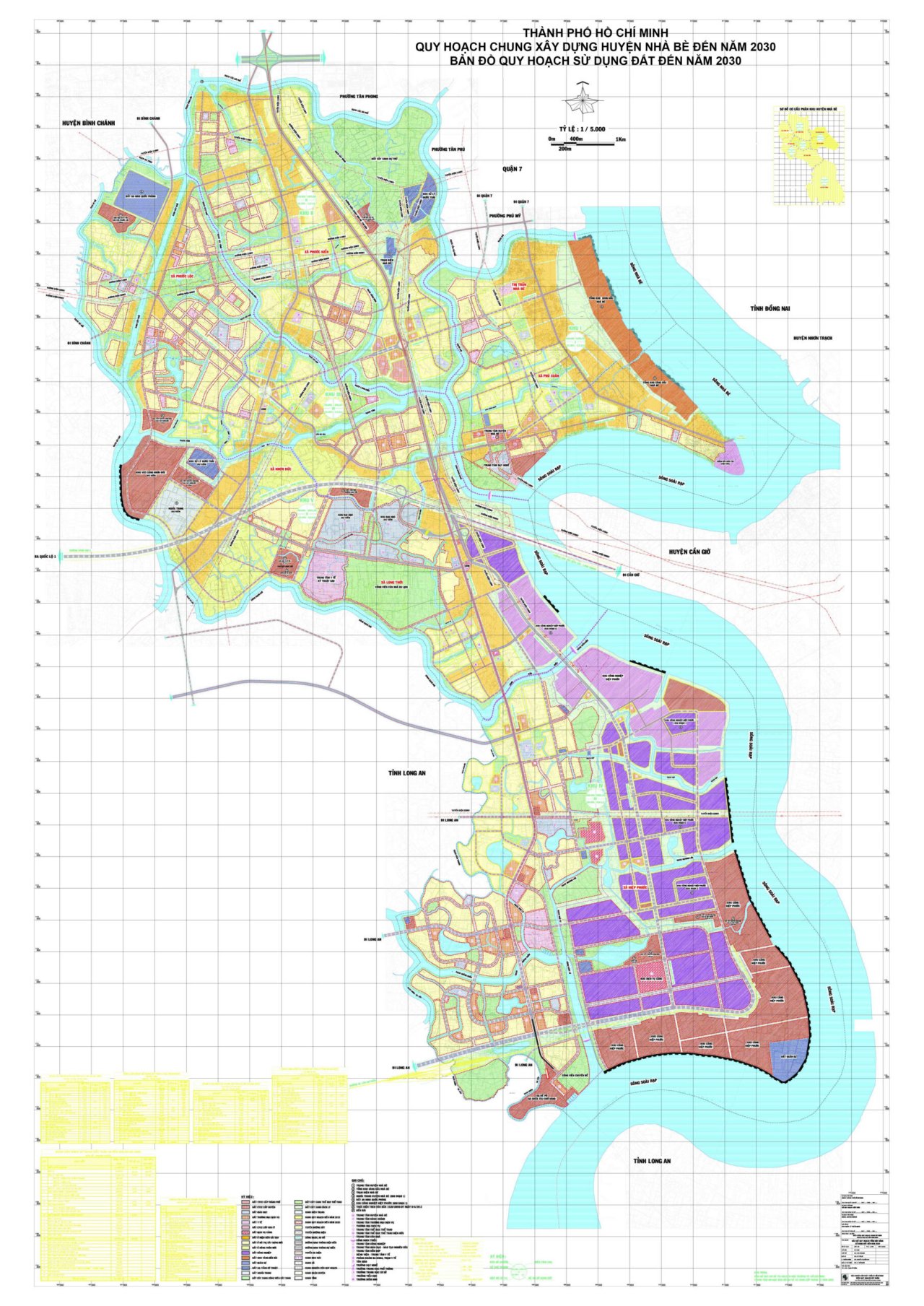 Bản đồ quy hoạch sử dụng đất tại huyện Nhà Bè đến năm 2030