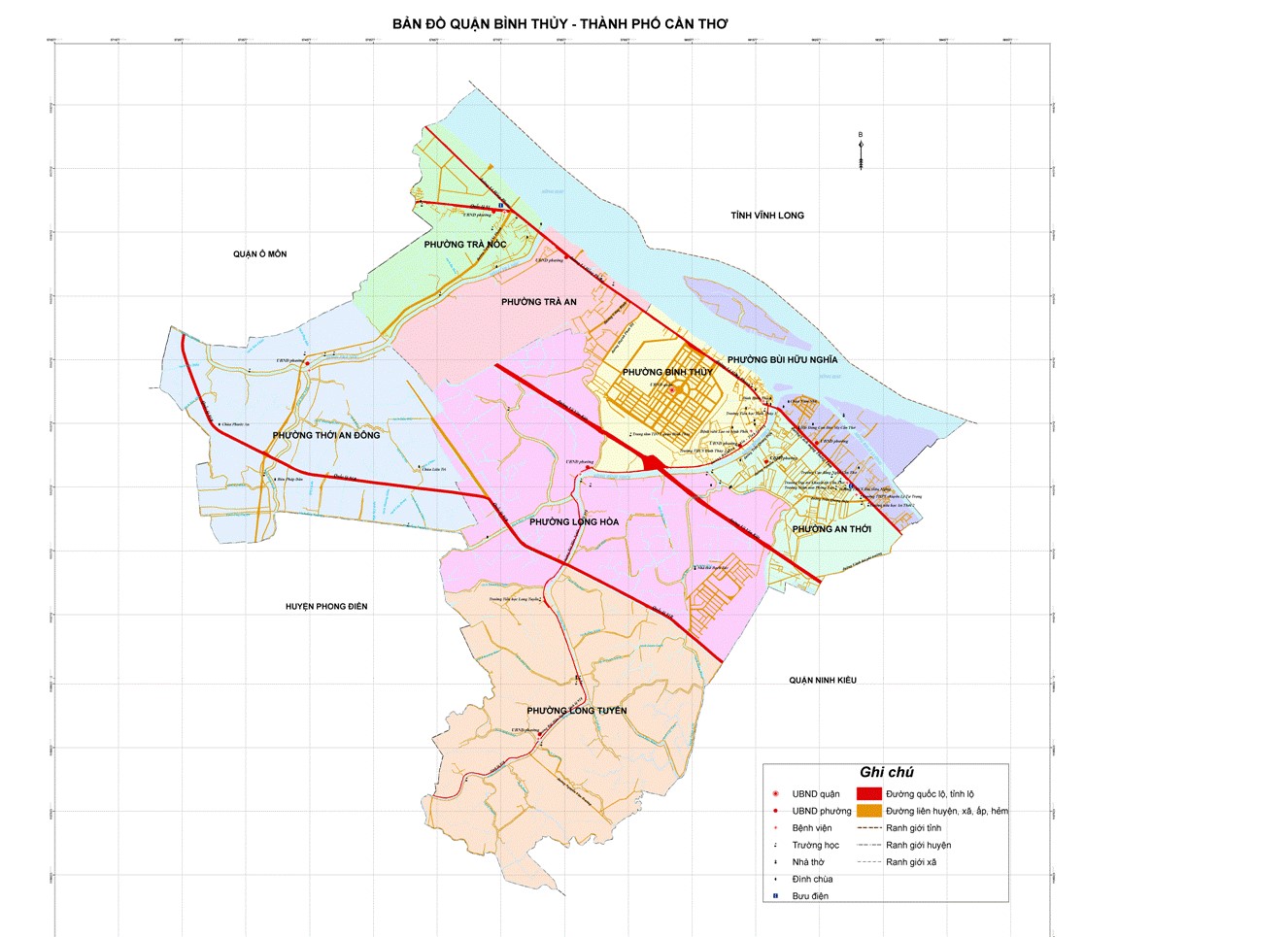 Bản đồ quận Bình Thủy khổ lớn năm 2022