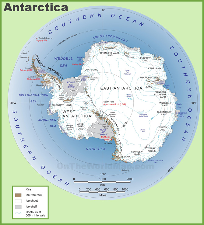 Bản đồ Châu Nam Cực khổ lớn năm 2022