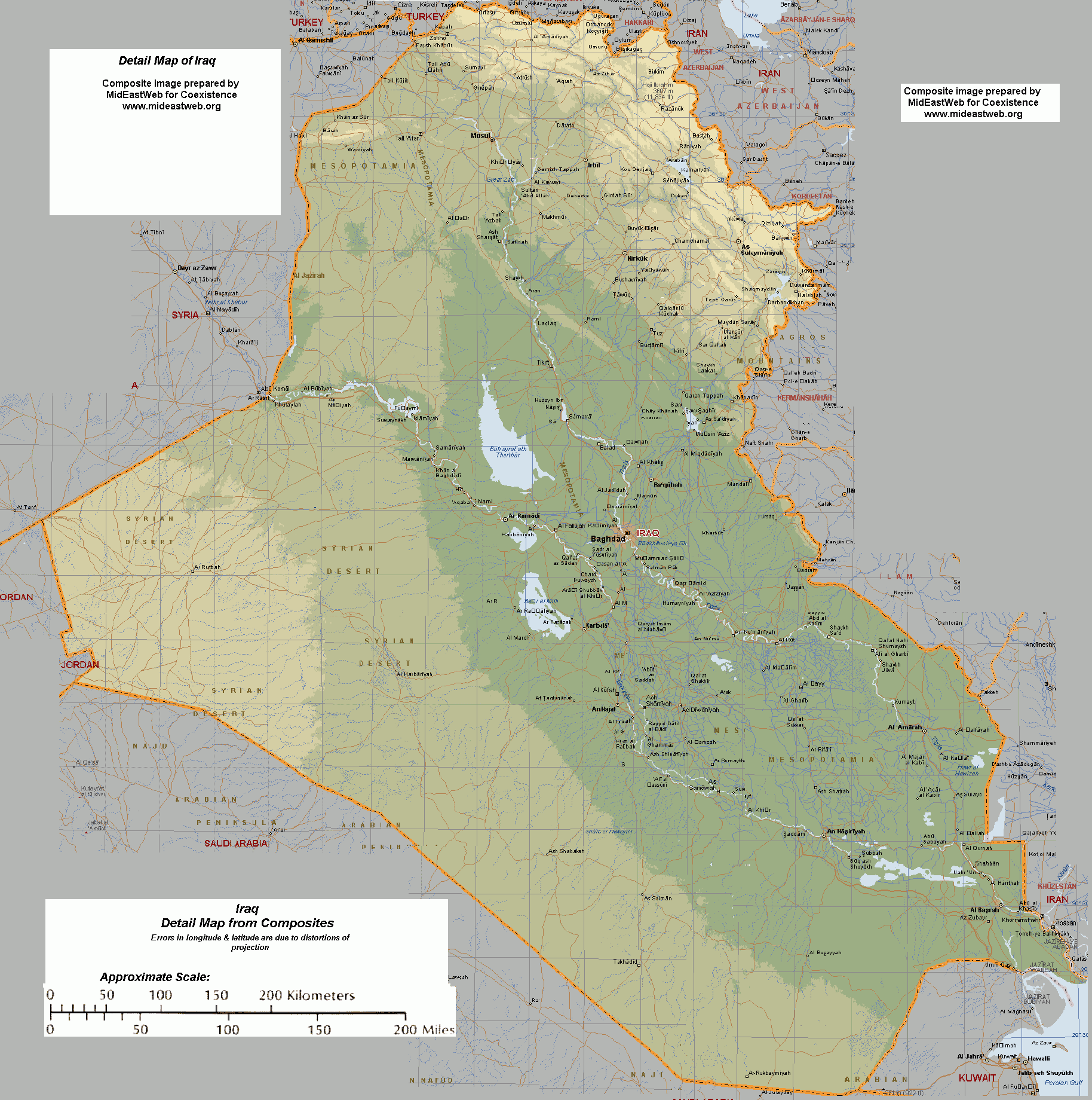 Bản đồ Nước Iraq Iraq Map Khổ Lớn Năm 2023