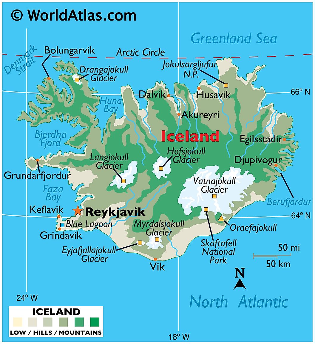 Iceland Map phóng to 2024 - Xem Iceland từ đầu đến chân trên Iceland Map phóng to mới nhất năm