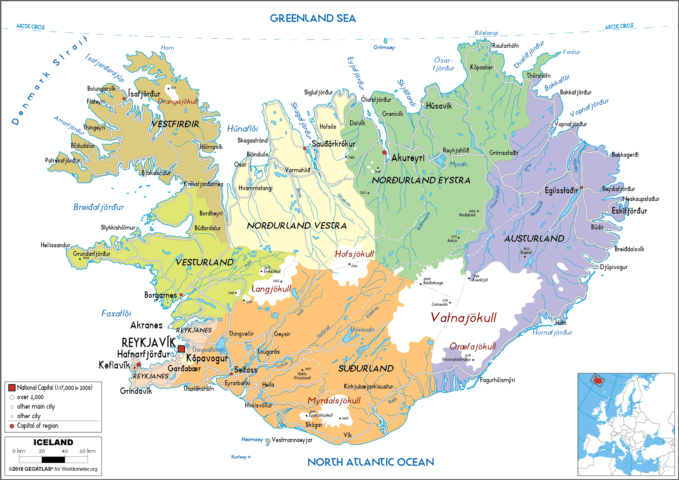Iceland Map: Iceland là một điểm đến tuyệt vời cho những người yêu thích thiên nhiên hoang dã. Với bản đồ Iceland Map, bạn có thể dễ dàng tìm kiếm những địa điểm thú vị để khám phá, từ những dòng sông trong vắt đến những khu rừng sương mù và những vách đá núi hiểm trở.