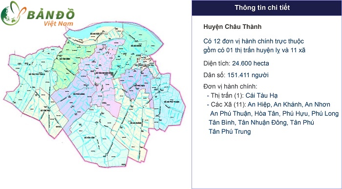 Bản đồ hành chính Huyện Châu Thành    