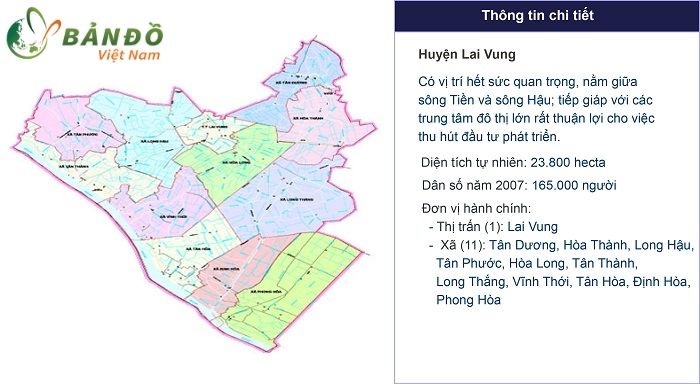 Bản đồ hành chính Huyện Lai Vung    