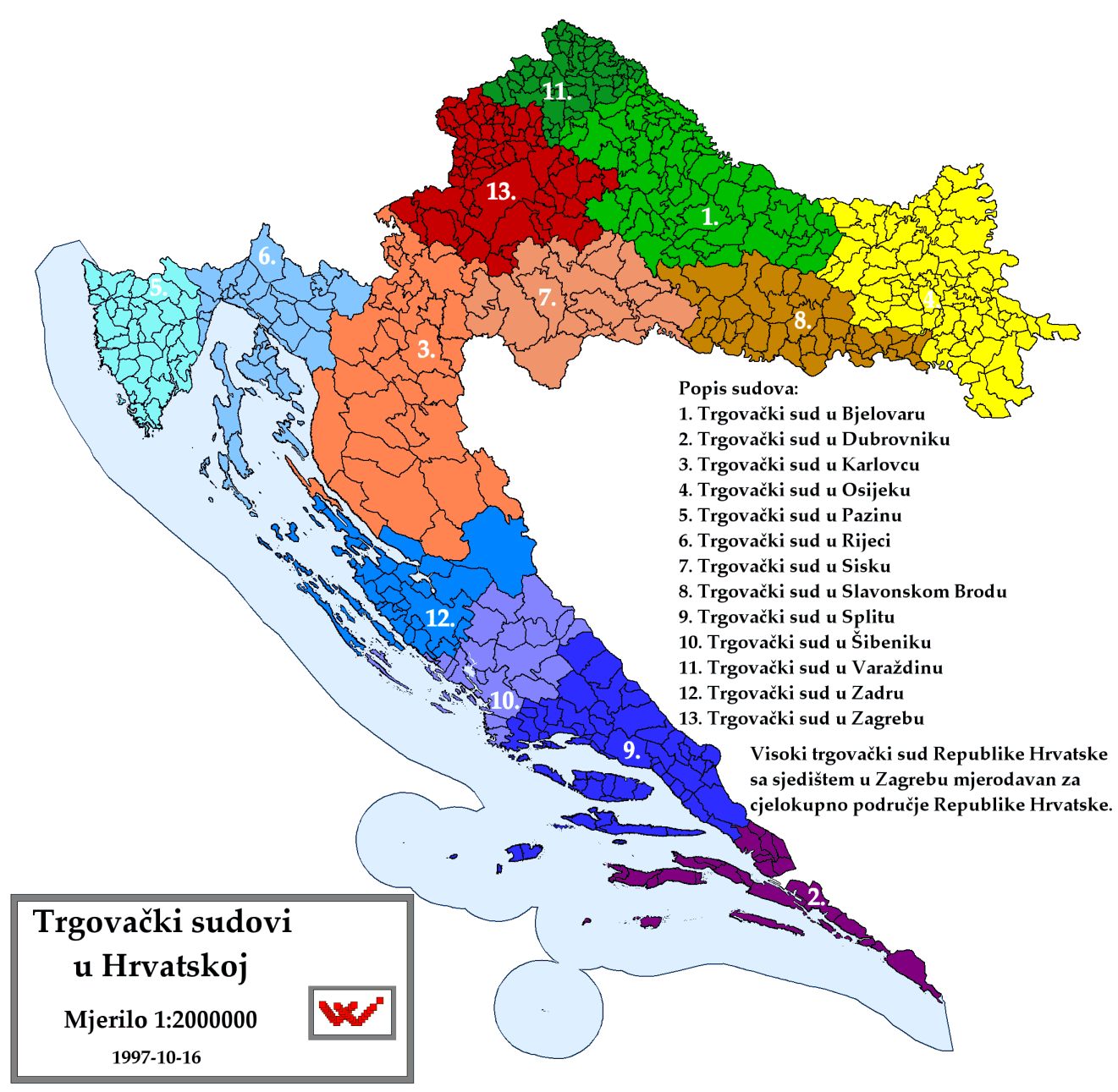 Bản đồ nước Croatia (Croatia Map) khổ lớn năm 2024
