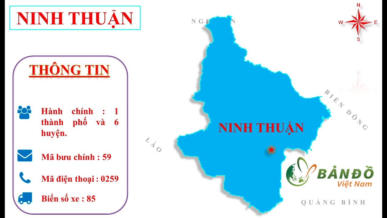 Bản đồ Hành chính tỉnh Ninh Thuận năm 2022