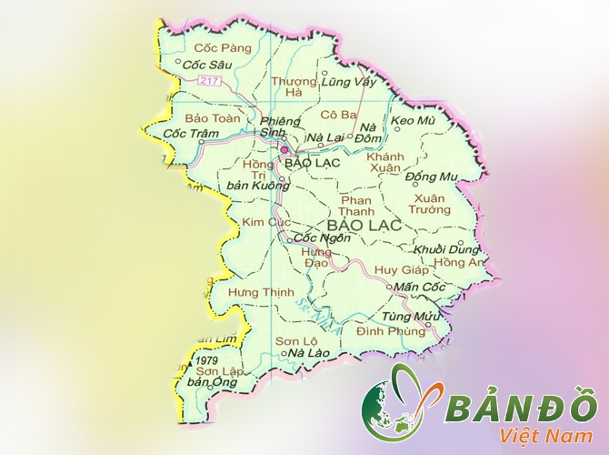 Bản đồ hành chính huyện Bảo Lạc