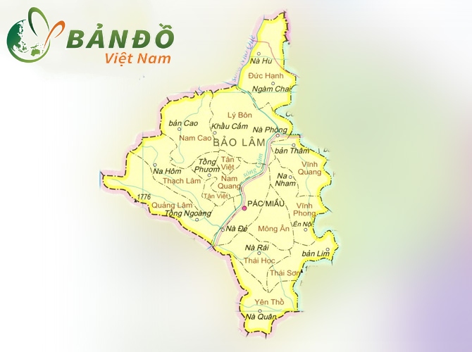 Bản đồ hành chính huyện Bảo Lâm