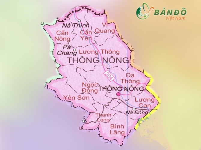 Bản đổ hành chính Huyện Thông Nông
