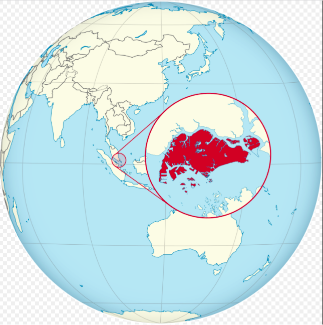 Vị trí địa lý Singapore trên bản đồ thế giới