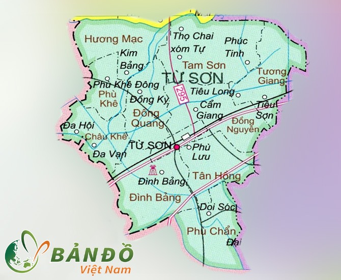 Bản đồ hành chính thị xã Từ Sơn 