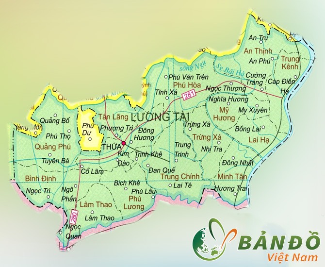 Bản đồ hành chính huyện Lương Tài