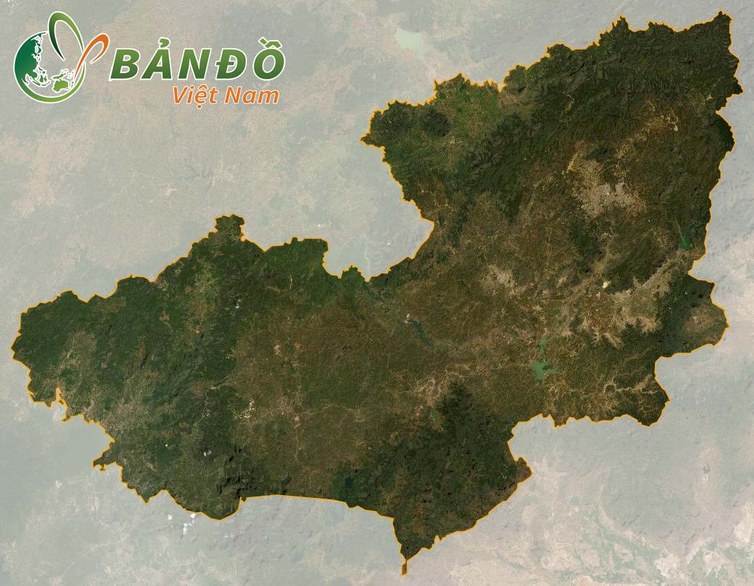 Bản đồ tỉnh Lâm Đồng qua vệ tinh