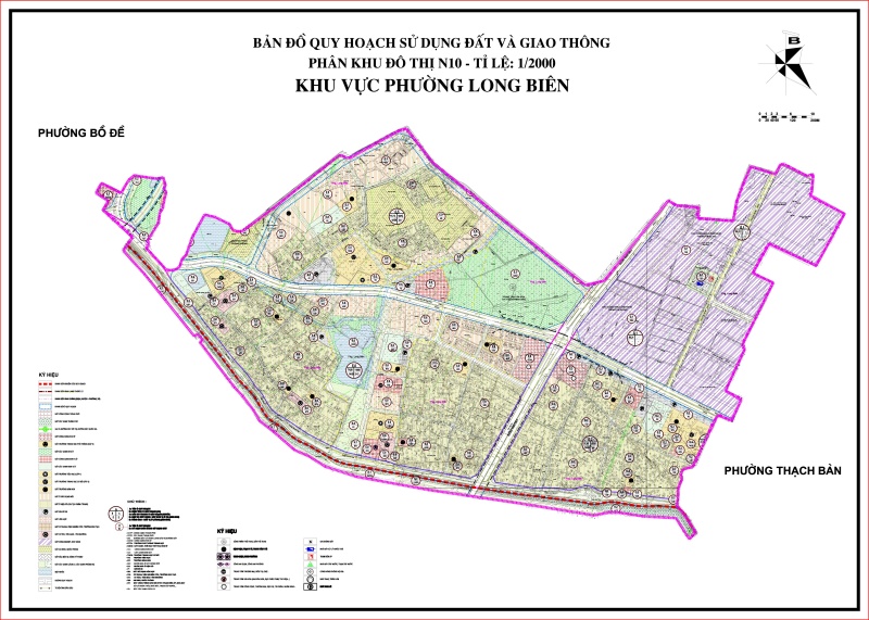 Bản đồ quy hoạch sử dụng đất và giao thông tại Quận Long Biên 