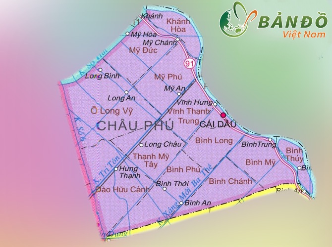 Bản đồ hành chính huyện An Phú