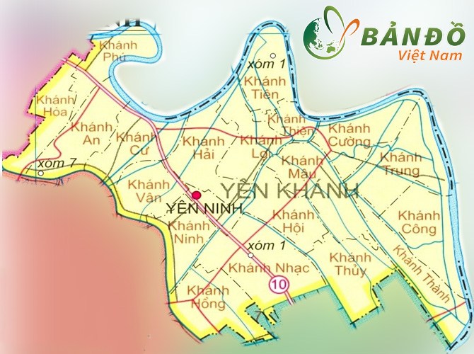 Bản đồ hành chính huyện Yên Khánh
