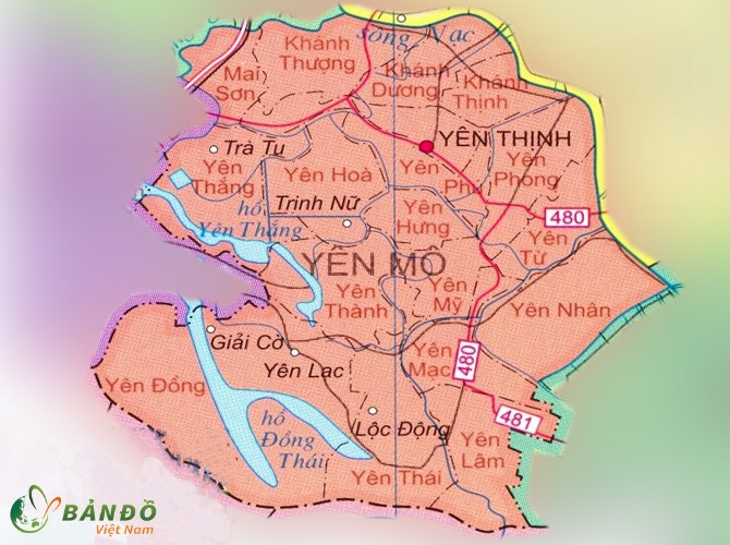Bản đồ hành chính huyện Yên Mô