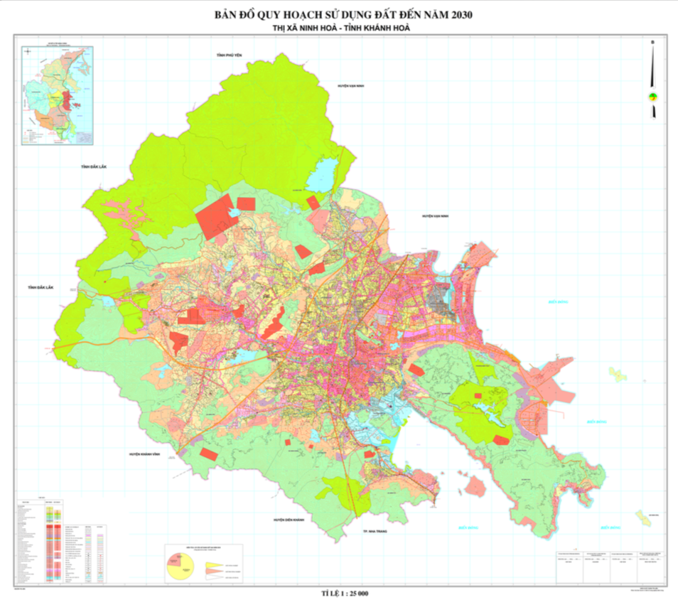 Bản đồ quy hoạch sử dụng đất Thị xã Ninh Hòa đến năm 2030
