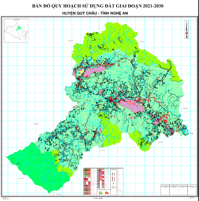 Bản đồ quy hoạch sử dụng đất huyện Quỳ Châu đến năm 2030