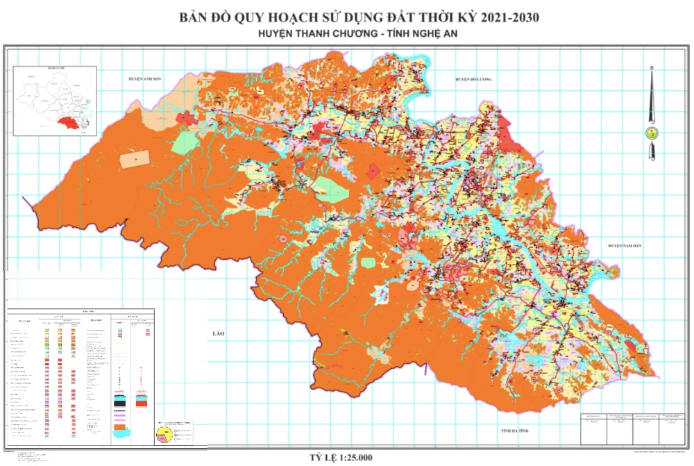 Bản đồ quy hoạch sử dụng đất huyện Thanh Chương đến năm 2030
