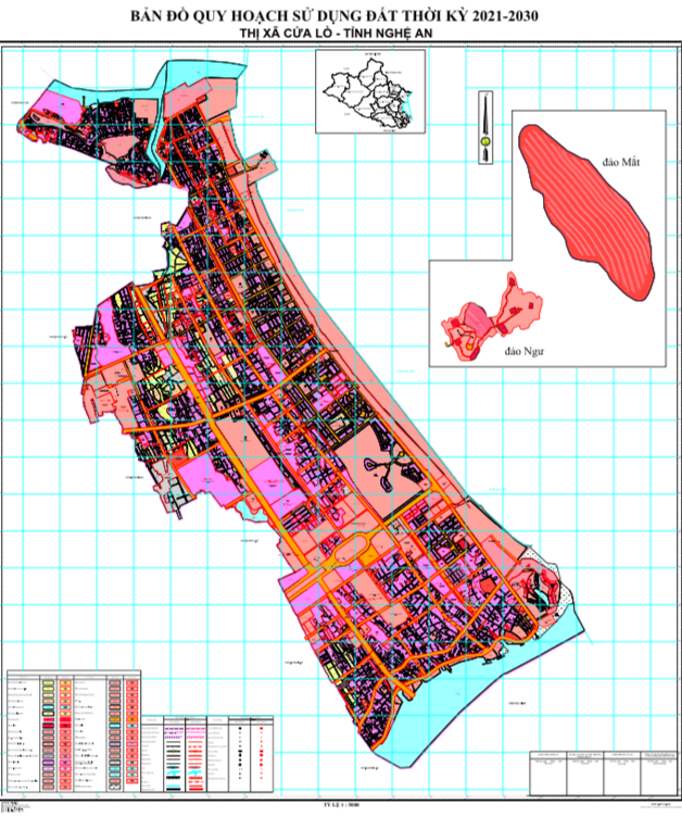 Bản đồ quy hoạch sử dụng đất Thị xã Cửa Lò đến năm 2030