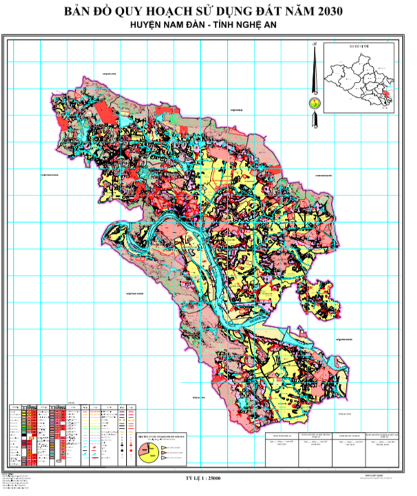 Bản đồ quy hoạch sử dụng đất huyện Nam Đàn đến năm 2030