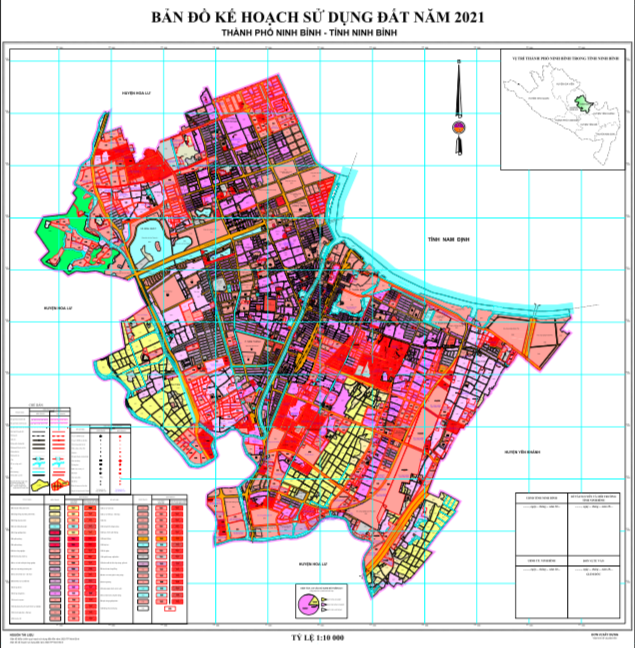 Bản đồ quy hoạch sử dụng đất Thành phố Ninh Bình đến năm 2030