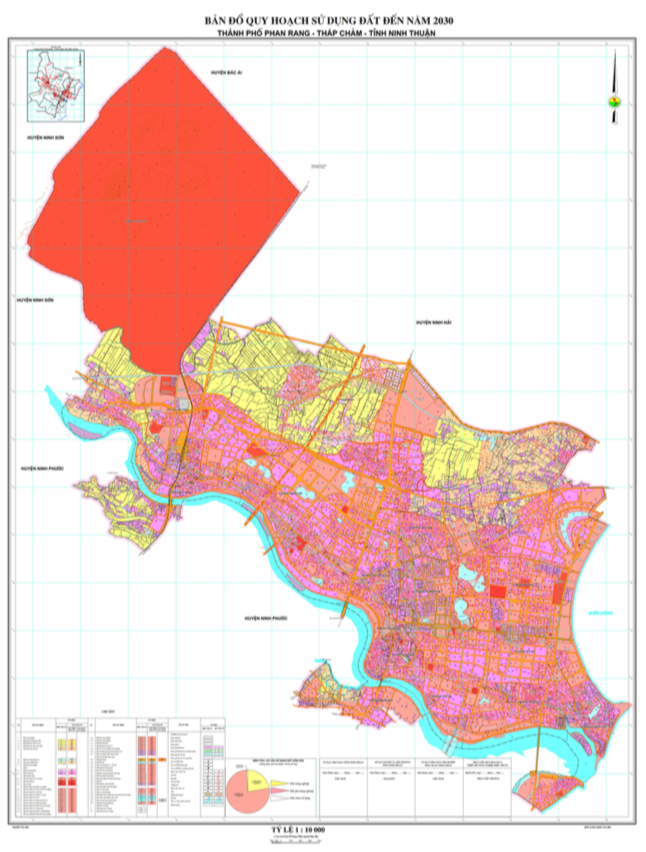 Bản đồ quy hoạch sử dụng đất Thành phố Phan Rang – Tháp Chàm đến năm 2030