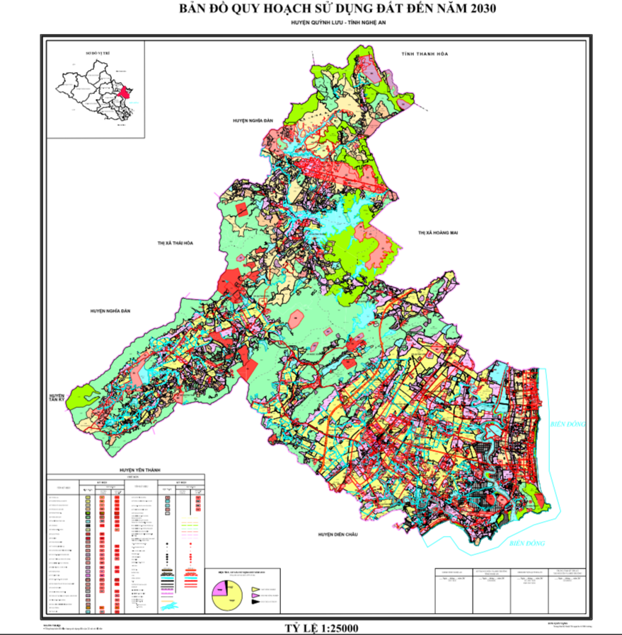 Bản đồ quy hoạch sử dụng đất Huyện Quỳnh Lưu đến năm 2030