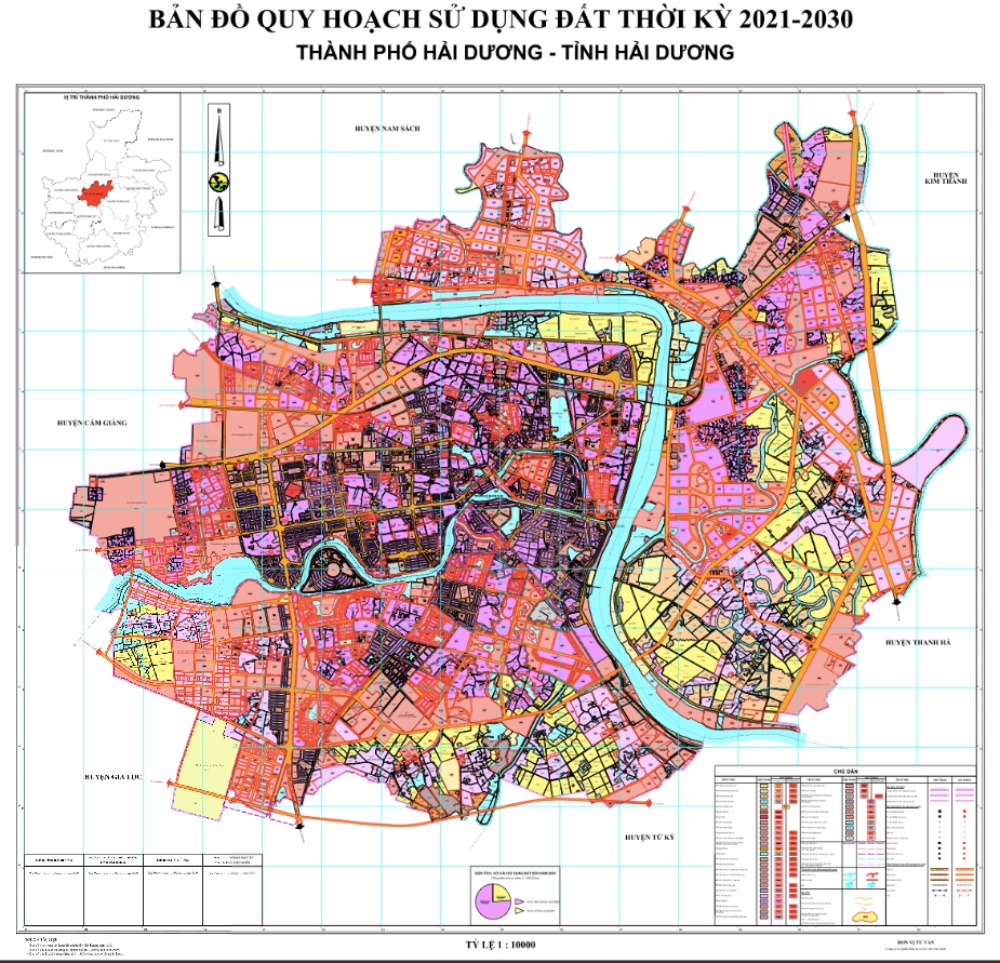 Bản đồ quy hoạch sử dụng đất Thành phố Hải Dương đến năm 2030