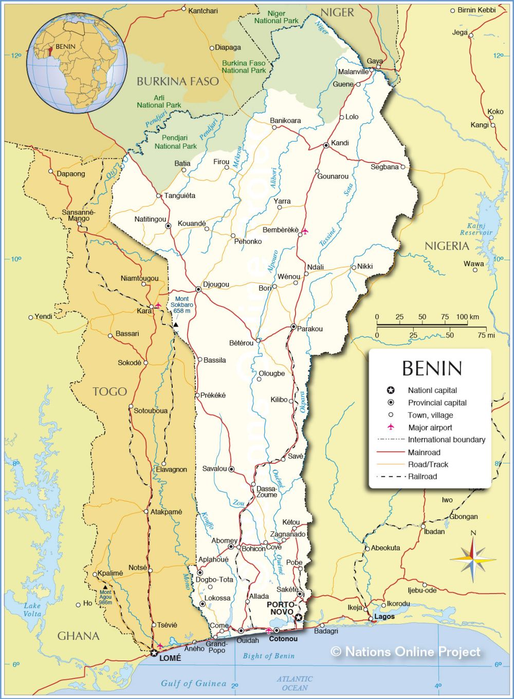 Bản đồ nước Benin (Benin Map) khổ lớn năm 2026