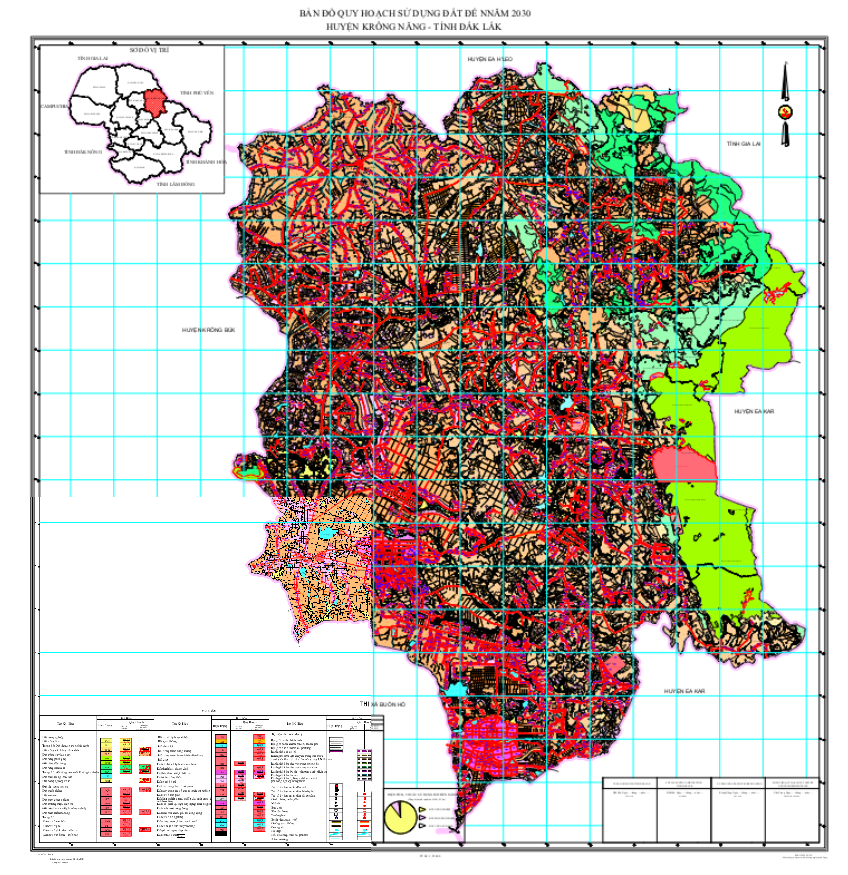 Bản đồ quy hoạch sử dụng đất huyện Krông Năng đến năm 2030
