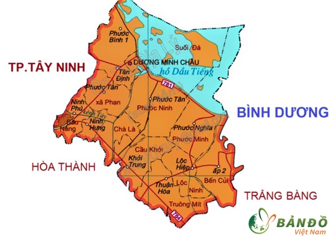 Bản đồ hành chính Huyện Dương Minh Châu    
