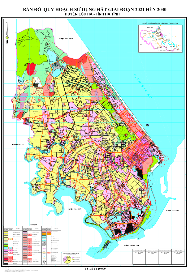 Bản đồ quy hoạch sử dụng đất huyện Lộc Hà đến năm 2030
