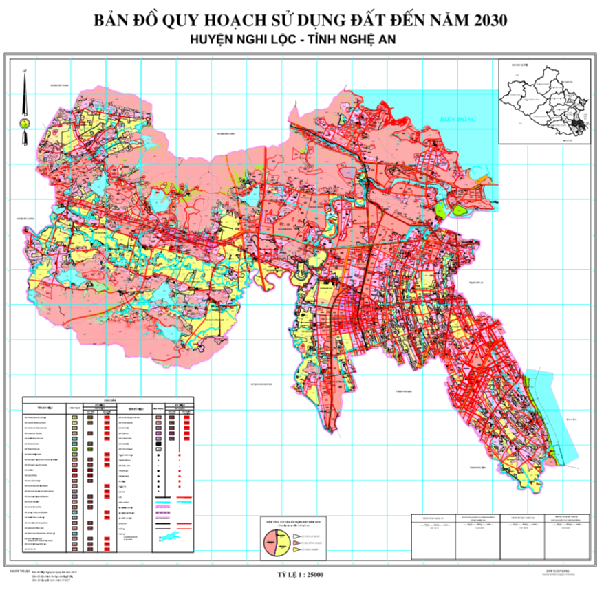 Bản đồ quy hoạch sử dụng đất huyện Nghi Lộc đến năm 2030