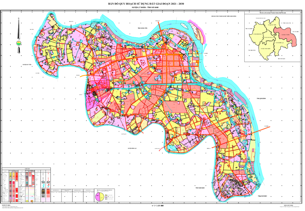Bản đồ quy hoạch sử dụng đất huyện Lý Nhân đến năm 2030