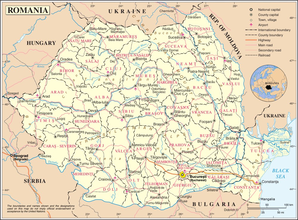 24105450 211 Romania Map 