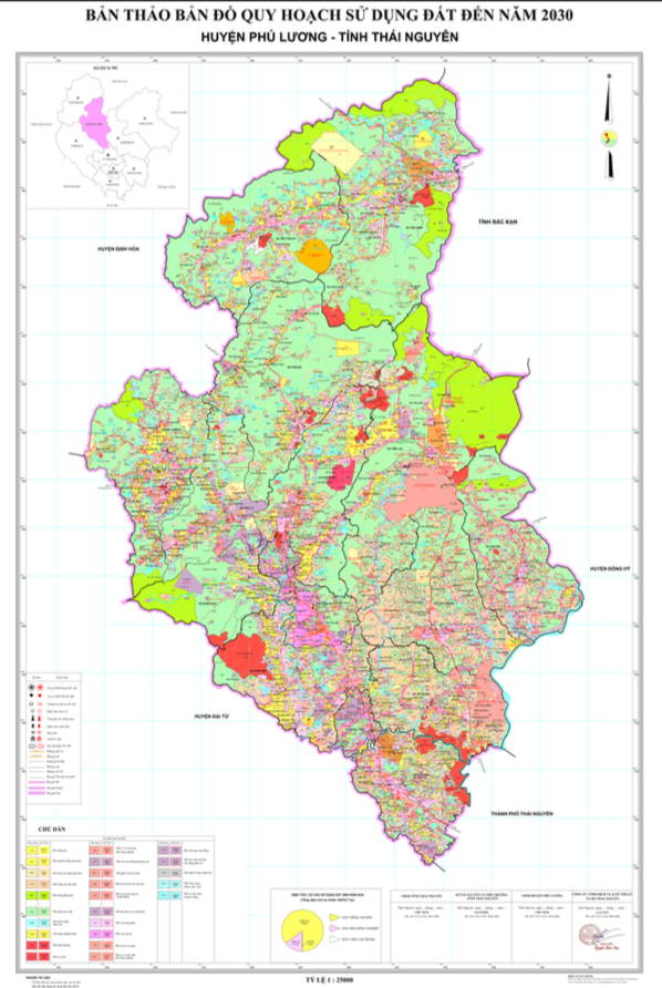 Bản đồ quy hoạch sử dụng đất Huyện Phú Lương đến năm 2030