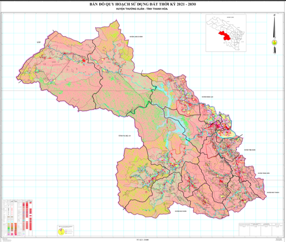 Bản đồ quy hoạch sử dụng đất Huyện Thường Xuân đến năm 2030
