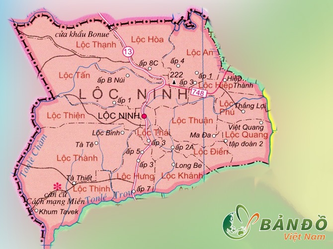 Bản đồ hành chính Huyện Phú Riềng