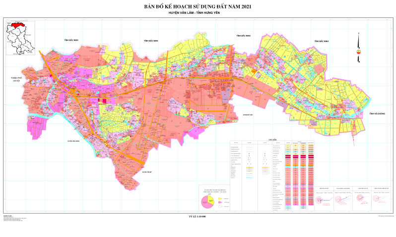 Bản đồ quy hoạch sử dụng đất Huyện Văn Lâm đến năm 2021
